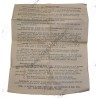 Feuille de trousse de premiers soins aéronautique