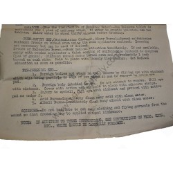 Aeronautic First Aid kit leaflet