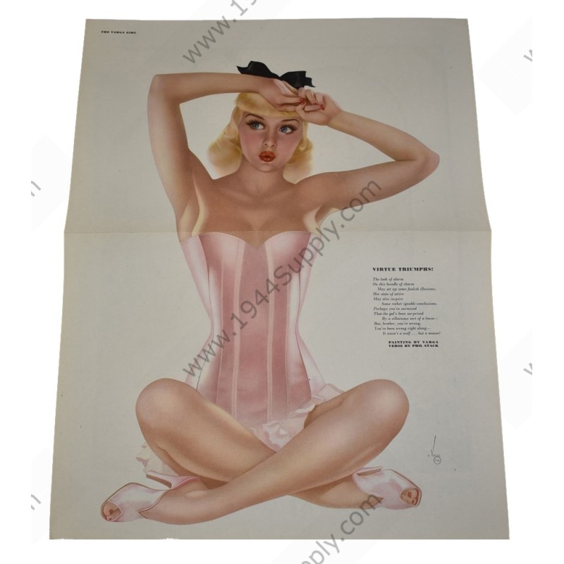 Varga Pin Up gatefold "Virtue Triumphs!"