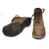 Service shoes of turned leather