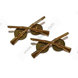 Officer's crossed rifles insignia set