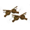 Officer's crossed rifles insignia set