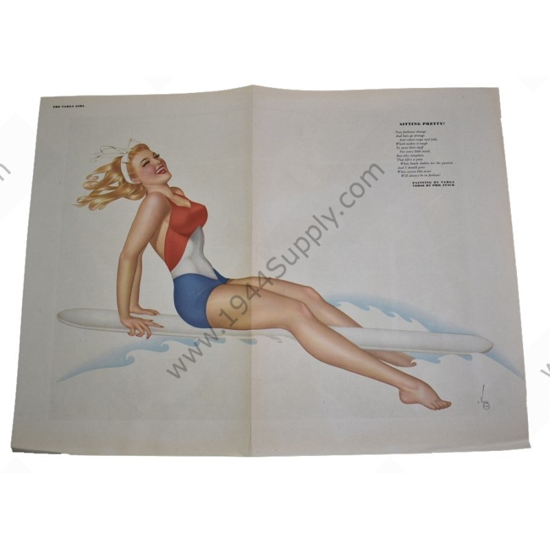 Varga Pin Up gatefold "Sitting Pretty!"