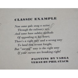 Varga Pin Up gatefold "Classic Example"