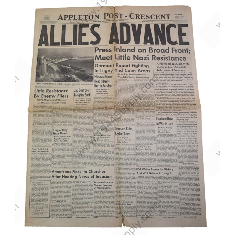 Newspaper of June 6, 1944