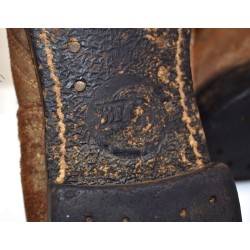 Brodequins cuir tourné