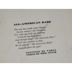 Varga Pin Up gatefold "All-American babe"