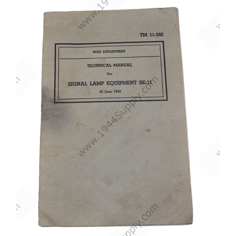 TM 11-392 Signal Lamp Equipment SE-11