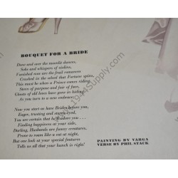 Affiche Varga Pin Up "Bouquet for a Bride"