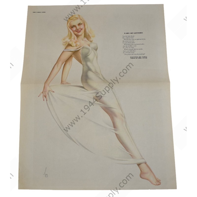 Varga Pin Up gatefold "Lady of Letters"