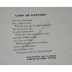 Varga Pin Up gatefold "Lady of Letters"