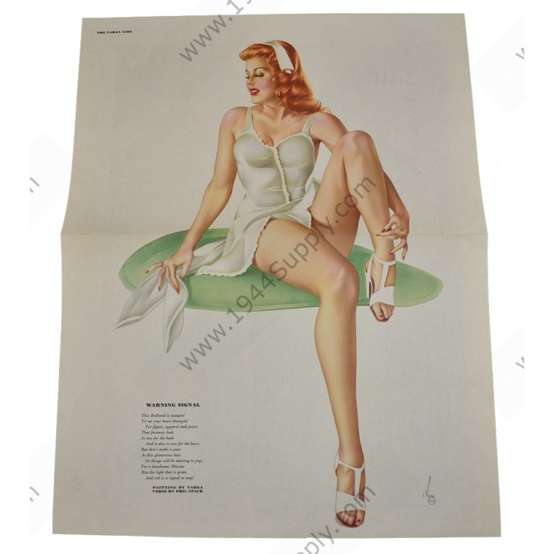 Varga Pin Up gatefold "Warning Signal"