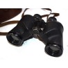 Binoculars in leather case