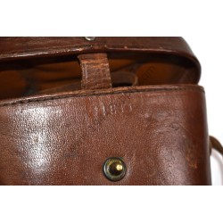 Binoculars in leather case