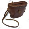 Binoculars in leather case