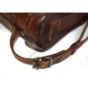 Binoculars in leather case