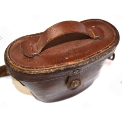 Binoculars in leather case