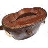 Binoculars in leather case