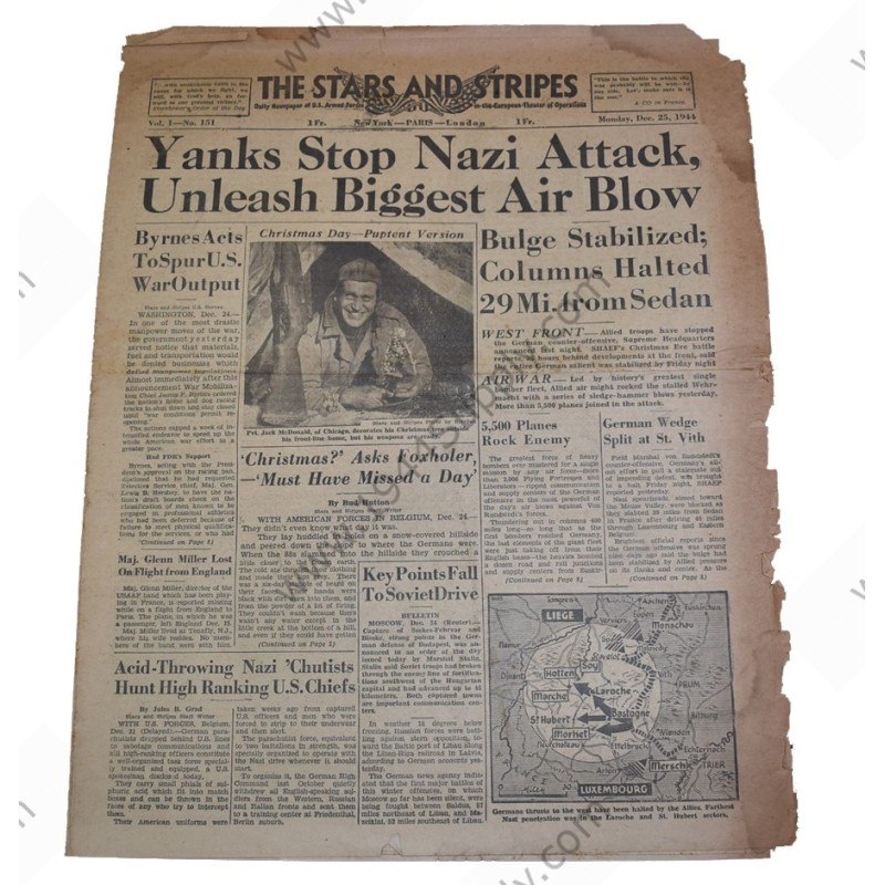 Stars and Stripes journal du 25 decembre, 1944