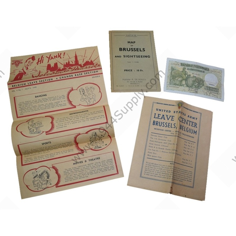 Brussels information, maps & bank note