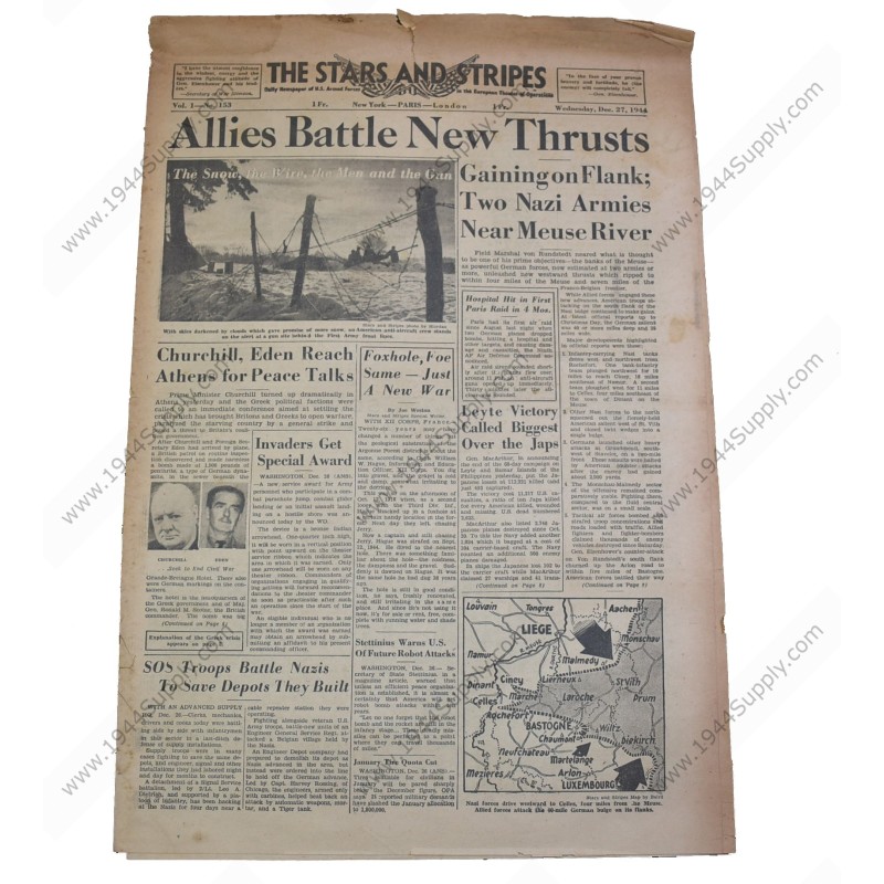 Stars and Stripes journal du 27 décembre, 1944