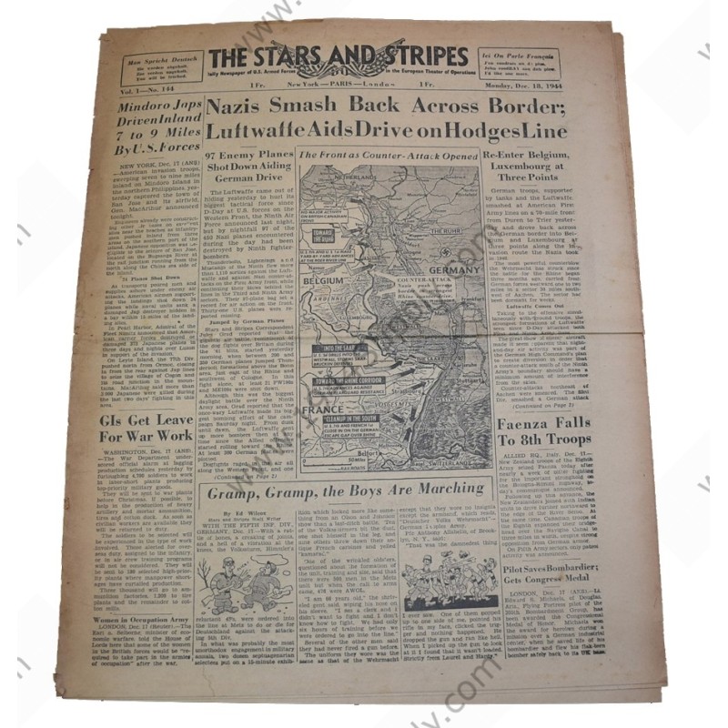 Stars and Stripes journal du 18 decembre, 1944