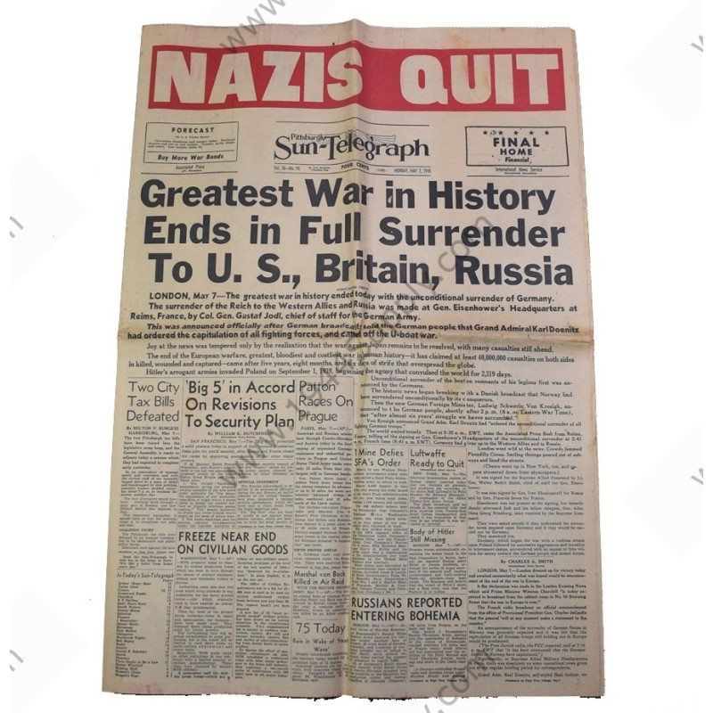Newspaper of May 7, 1945