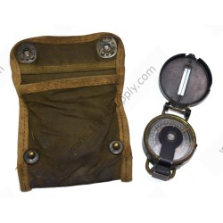 Lensatic compass in pouch