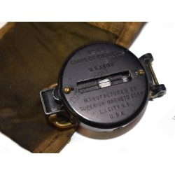 Lensatic compass in pouch