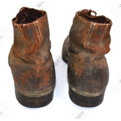 Brodequins cuir tourné