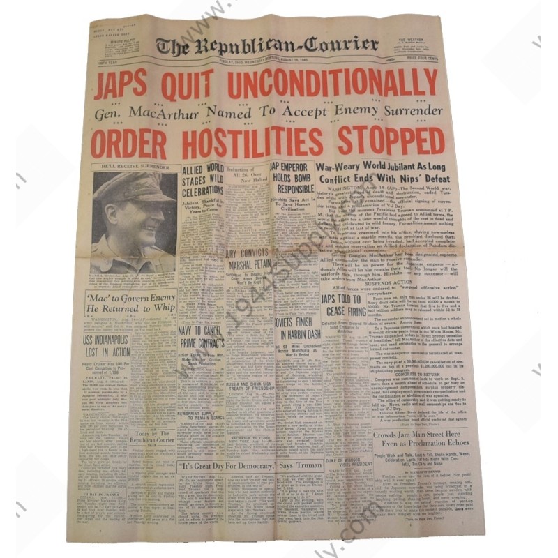 Newspaper of August 15, 1945