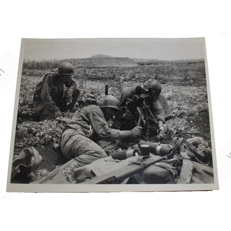 Photo de GI's tirant au mortier de 61 mm