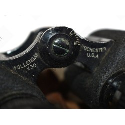 Binoculars in leather case