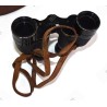 Binoculars in leather case