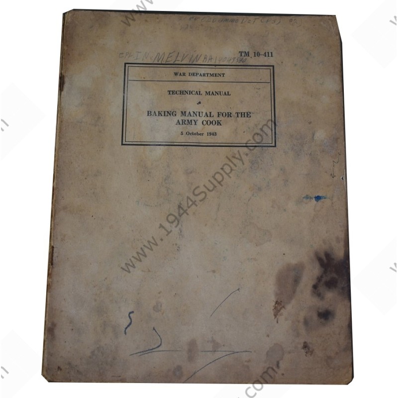 TM 10-411 Baking manual for the Army Cook