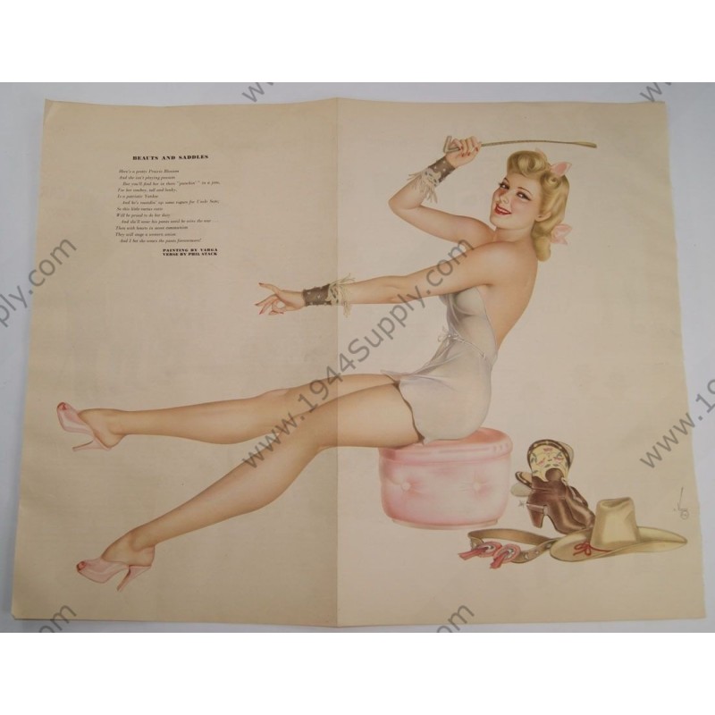 Varga Pin Up gatefold \"Beauts and Saddles\"  - 1
