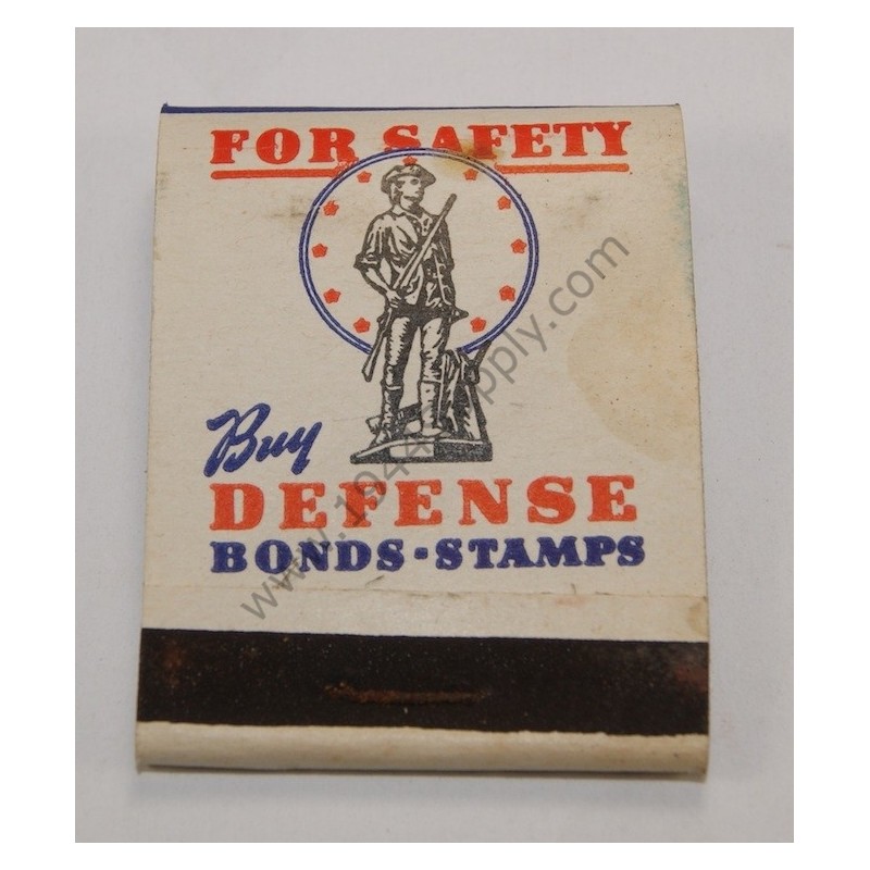Matchbook For safety buy defense bonds - stamps   - 2