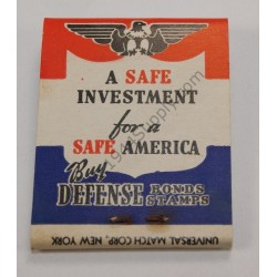 Matchbook For safety buy defense bonds - stamps   - 4