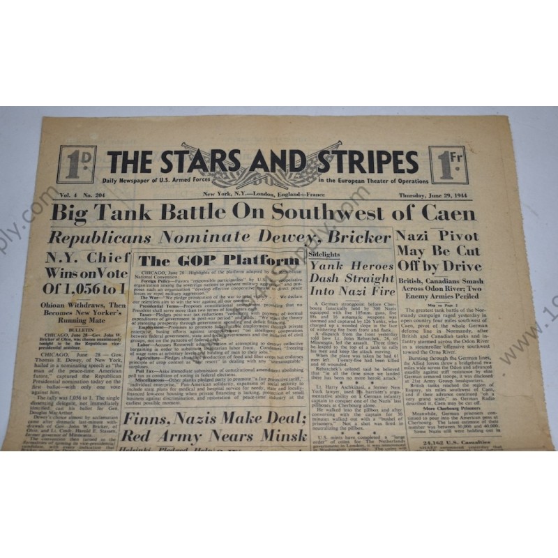 Stars and Stripes newspaper of June 29, 1944