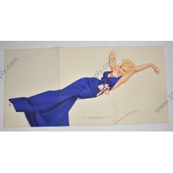 Petty Pin Up gatefold Lady with Orchids  - 1