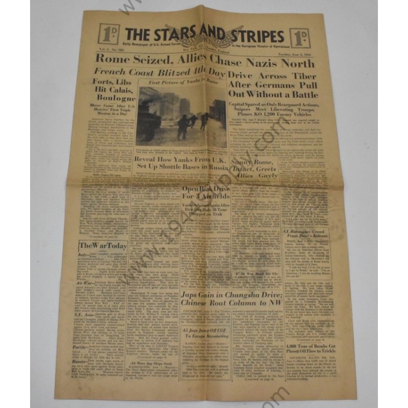 Stars and Stripes newspaper of June 6, 1944  - 2