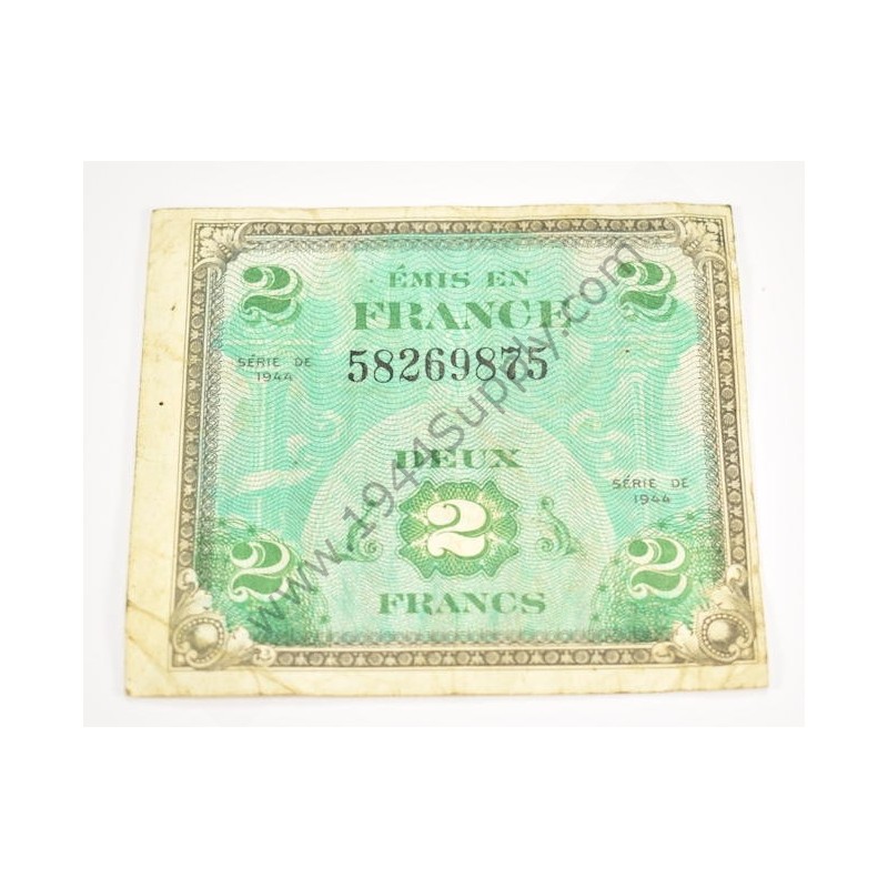 2 Francs invasion currency  - 1