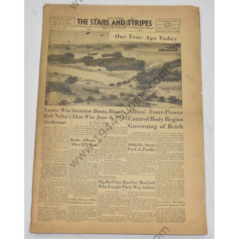 Stars and Stripes newspaper of June 6, 1945   - 1