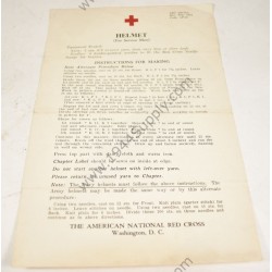 Brochure d'instructions de tricot de la Croix-Rouge américaine, casque  - 1