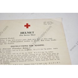 American Red Cross knitting instruction leaflet, Helmet  - 2