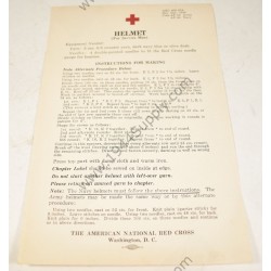 American Red Cross knitting instruction leaflet, Helmet  - 1