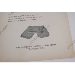 American Red Cross knitting instruction leaflet, Muffler  - 3