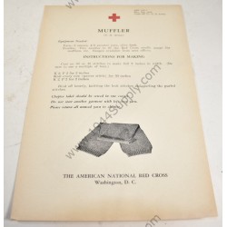 American Red Cross knitting instruction leaflet, Muffler  - 1