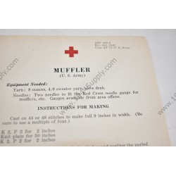 American Red Cross knitting instruction leaflet, Muffler  - 2