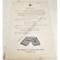 Brochure d'instructions de tricot de la Croix-Rouge américaine, Muffler, écharpe  - 1